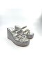 Design Stone Filled Heeled Slippers - 3