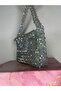 Hologram Shiny Stone Beaded Children's Handbag - 2