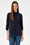 Women's Navy Blue Long Sleeve Shirt 50271862-Vr033