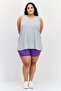 Women Plus Fit Sleeveless Training Tank Top, Grey - 3