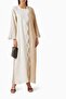 Stylish 3-Piece Abaya Set Elegant Design and Chic Embroidery with Comfortable Linen Fabric - 2