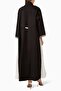 Stylish and Comfortable Crystal Detailed Abaya with Open Front Design for Modest Style Wear - 3