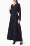 Reflect elegance with the waist-detailed buttoned abaya that suits every occasion. - 2