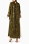 Stylish Lace Abaya with Bead and Sequin Detailing Offers Comfort and Elegance - 3