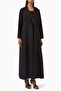 Stylish Two Button Abaya Outerwear with Long Sleeves and Shawl Ideal for Comfortable Wear