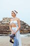 Lirien Hair Bandana |   White & Vibrant Patterns |   Multi-Purpose Beach Accessory