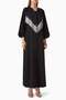 Elegant Embellished Fringed Abaya and Sheila Set