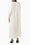 Hooded Abaya Embellished with Crystal Accessories Reflecting Elegance - 3