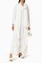 Capture Elegance with This Graceful Sequin Ruffle Abaya Two Piece Set - 5