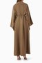 Reflect elegance with the waist-detailed buttoned abaya that suits every occasion. - 3
