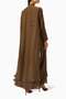 Stylish Two Piece Abaya Set Modern and Traditional Style Combination with Thin Organza - 3