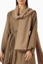 Reflect elegance with the waist-detailed buttoned abaya that suits every occasion. - 4