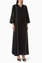 Stylish Embroidered Lina Abaya with Complimentary Sheila in Relaxed Fit