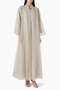 Magnificent Button Detail Abaya Set Triple Design Offers Comfortable Wear and Elegance