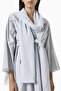 Stylish and Comfortable Evening Dress Set with Tie-Up Sleeves and Double Sheer - 4