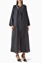 Stylish and Elegant 3 Piece Abaya Set with Thin Linen and Embroidery Detailing