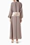 Stylish Combination Options with Comfortable Design Open Neck Abaya and Dress Set - 3