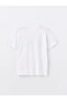 Xside Active White Crew Neck Printed Short Sleeve Women's T-Shirt - 6