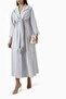 Stylish and Comfortable Evening Dress Set with Tie-Up Sleeves and Double Sheer - 2