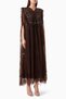 Create an Elegant and Comfortable Style with This Chic Sequin and Feather Embellished Abaya