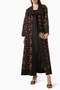 Chiffon Embroidered Abaya Offers a Stylish Look with Its Comfortable Structure and Open Front Design - 2