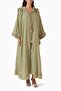 Capture Comfortable Elegance with This Three-Piece Abaya Set Featuring Practical and Stylish Stitching