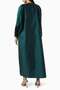 Comfortable Elegance with Stylish Crystal Embellished Taffeta Abaya and Sheela - 3