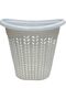 Plastic Laundry Basket Oval Shape 40 Litre (45 x 50 cm) White | Alsaqer Multi Purpose Laun - 3