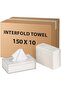 Premium Interfold Tissue Paper [150 Sheets x 10] Packs with Acrylic Transparent Tissue Box