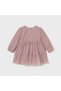 Baby Girl Long Sleeve Embossed Tulle Dress L26K2907 - 2