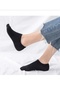 8 Pairs of Unisex Black and White Anti-Sweat Cotton Booties Sneaker Socks - 3