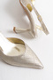 Women's Crocodile Patterned Heeled Shoes - 2