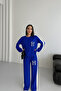 Stone Detailed Tracksuit Set – Relaxed Fit with Striped Sleeves