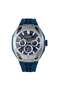 Throttle Navy 3682 G 5 SBB SS Case & Silicone Strap Multifunction Men's Watch