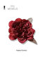 Women's Hawaiian Style Burgundy Flower Premium Buckle