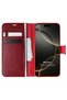 Case Compatible with Apple iPhone 18 Pro Max Delux Leather Wallet Red