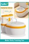 Baby Potty Training Seat, Kid Size Potty, Realistic Potty Training Toilet with Lid Back, Babies Toilets with a Brush and 20pcs Clean Bag, for Toddlers Infants Kids Boys Girls, Easy to Empty and Clean