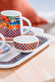 Harvest Coffee Cup Set for 2 People with Tray - 100 ml - 3