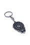 Police Emblem Antique Cast Metal Reversible Embossed Keychain