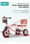 Double Seat Children Tricycle,Kids Trike Bike, Toddlers Ride-On Tricycle with Large Rear Seat,Twins - 3