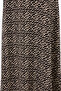Women's Long Black Beige Leopard Patterned Viscose Skirt - 2