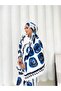 Patterned Shawl 32-502 Std Blue - 3