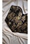 Black Jacquard Patterned Women's Corset - 3