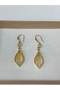 D'Oro Drop-Shaped Cat's Eye Stone Steel Earrings - 2