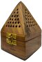Wooden Bakhoor Burner-Pyramid Shaped | Oud burner | Incense Bakhoor Charcoal Burner | Frank - 3