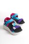 Norivisa Black Purple Blue Women's Wedge Heel Orthopedic Comfortable Sole Velcro Adjustable Daily Stylish Sports Sandals