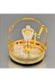 Luxury Crystal Bakhoor Burner, Holder, Tong, Defuser, Fragrance Bottle and Gold Glass Basket