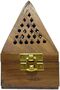 Wooden Bakhoor Burner-Pyramid Shaped | Oud burner | Incense Bakhoor Charcoal Burner | Frank - 5