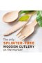 Eco-Friendly 140mm Wooden Disposable Forks [50 Pack] - 6