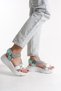 Women's Pink White Wedge Heel Orthopedic Comfortable Sole Velcro Adjustable Daily Stylish Sports Sandals - 4